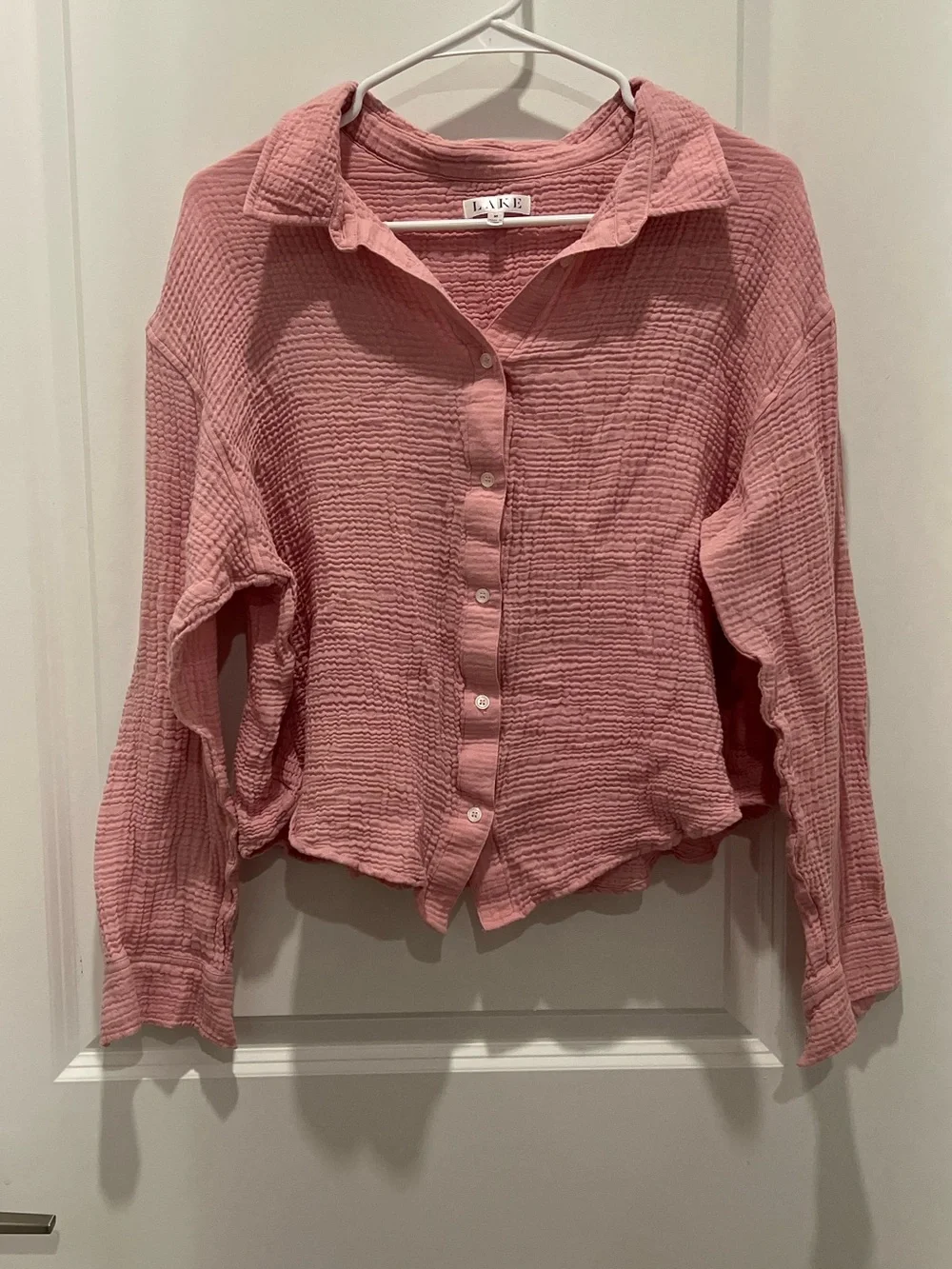 LAKE Pajamas Pink Gauze Top